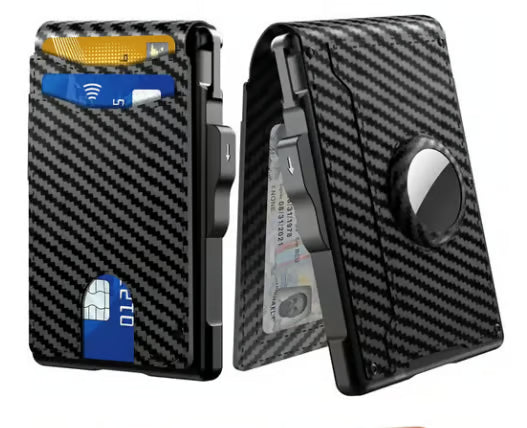 đ„Last Day Promotion 79% OFF--Men's Simple Bifold Wallet- with Pop Up Aluminum Case Money Clip Slim Leather Slots Credit Card Holder RFID Blocking Bifold Minimalist Wallet(đPerfect Gift)