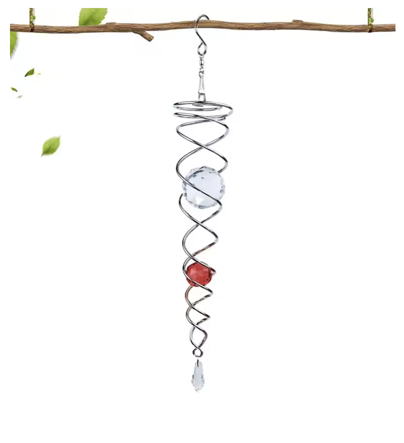 🔥 Last Day Sale Price |✨ Sacred Journey Spiral Crystal - Handmade by Sarah Moon (14 inches Length)