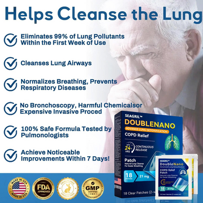 FDA Approved SEAGRIL™ DoubleNano COPD Relief Patch (💝 Cough, wheezing, shortness of breath, sputum, stuffy nose, bronchitis, bronchitis, allergy symptoms, lung discomfort)