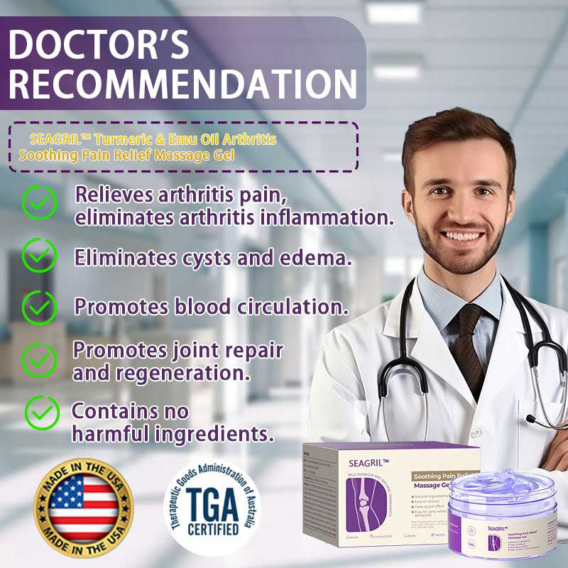 2026⏰Black Friday Limited-Time Special Offer: BUY 1 GET 1 FREE🔥SEAGRIL™ Turmeric & Emu Oil Arthritis Soothing Pain Relief Massage Gel 👨‍⚕️ American Osteopathic Association (AOA) Approved
