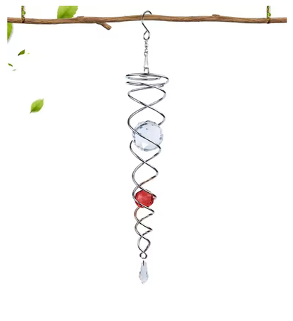 🔥 Last Day Sale Price |✨ Sacred Journey Spiral Crystal - Handmade by Sarah Moon (14 inches Length)